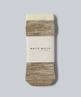 WHITE MAILS 【UNISEX】PAPER シークレット5本指ソックス チャ