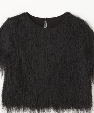 GRACE CONTINENTAL フリンジトップ ブラック