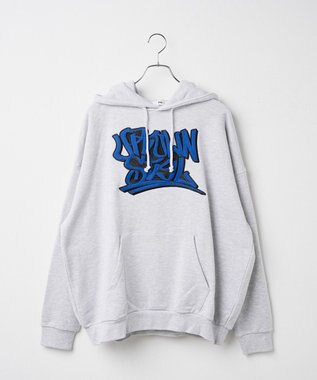 WEGO ヘビーウエイトグラフィティプルパーカー グレー