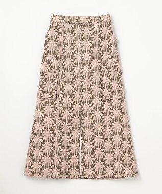 GRACE CONTINENTAL パームモチーフカーゴスカート カーキ