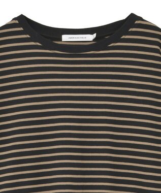 AMERICAN HOLIC アソートラウンドカットプルオーバー Border Black