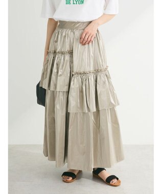 Green Parks ・ＥＬＥＮＣＡＲＥ　ＤＵＥ　メタリックティアードスカート