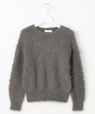 Feroux 【選べる4カラー】ゆるふわシャギー ニット グレー系
