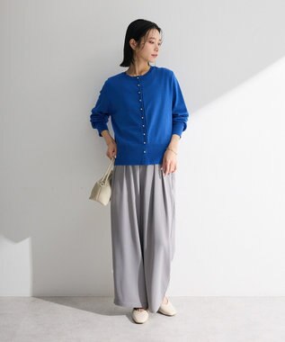 Green Parks 金釦コンパクトニットカーディガン Blue