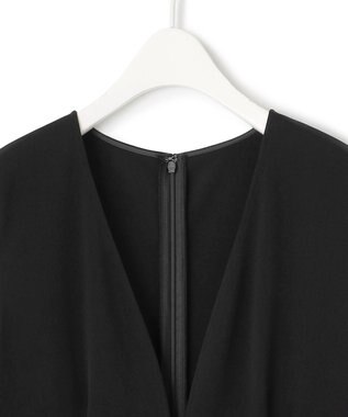 ICB 【洗える】ミリオーネダンボールニット  ジャンパースカートワンピース ブラック系