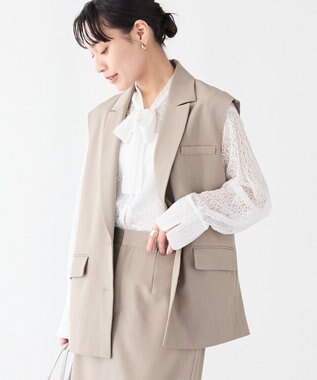 CRAFT STANDARD BOUTIQUE ＜セレモニー＞カットアウトデザインテーラードジレ