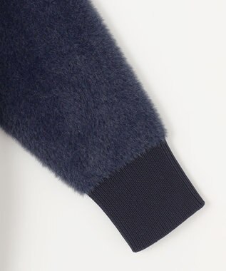 組曲 ナイロンファーニット カーディガン ネイビー系