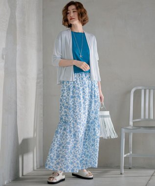 23区 【一部店舗限定/洗える】マルチ機能 シアー クロップド カーディガン ライトグレー系