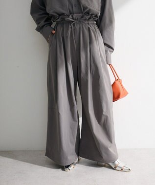 Green Parks ウエストフリルワイドコクーンパンツ