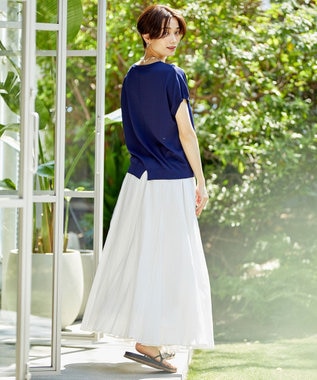 UNFILO 【イージーケア】コットンシフォンスカート ホワイト系