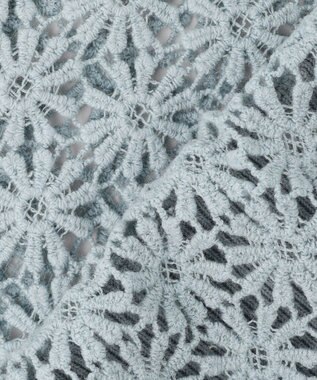 組曲 【先行予約・前後着用可】コットンフラワーレーシー カーディガン ダスティブルー系