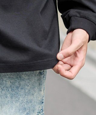 WEGO 【ユニセックス着用ITEM/MLサイズ展開】別注BENDAVISワンポイントT（LS） ブラック