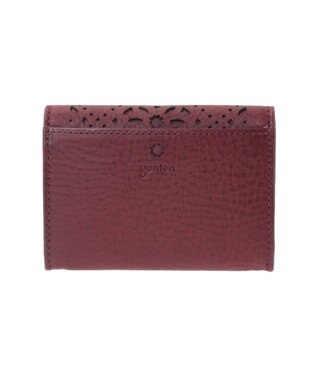 genten アーガイルカットワーク 小銭入れ ワイン