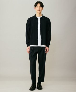 UNFILO MENS 【男女兼用】ソフトサーモ アンチピリングニット シャツ ネイビー