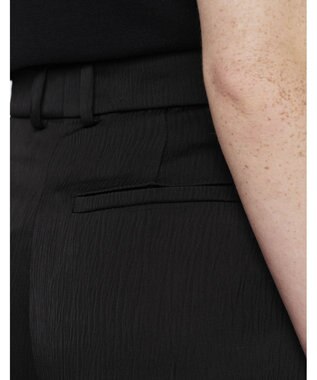 JOSEPH テクスチャードビスコース　ワイドトラウザーズ Black