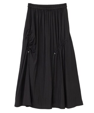 YECCA VECCA ドロストデザインロングスカート Black