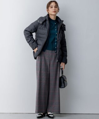 組曲 【洗える・2WAY】ライトタフタショートダウン グレー系5