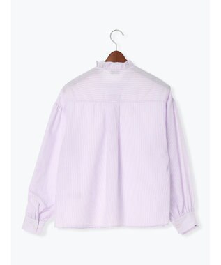 Te chichi パターンアソートスタンドフリルブラウス ラベンダー