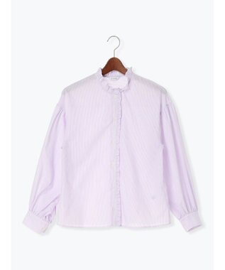 Te chichi パターンアソートスタンドフリルブラウス ラベンダー