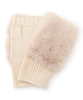 UNFILO フェイクファー グローブ アイボリーファー