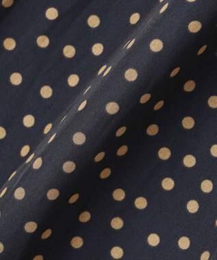 ANY 【洗濯機可能】フレアマチスカート ネイビードット