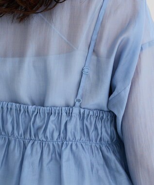 Green Parks 【WEB限定】ＳＥＴ２点フリルビスチェ＋シャツチュニックⅡ Blue