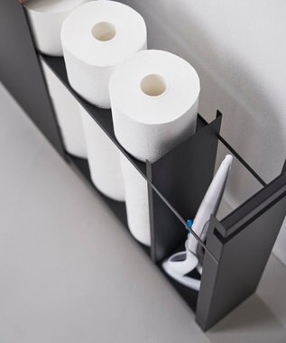 tower 隠せるトイレ引き出し収納 タワー ブラック ブラック