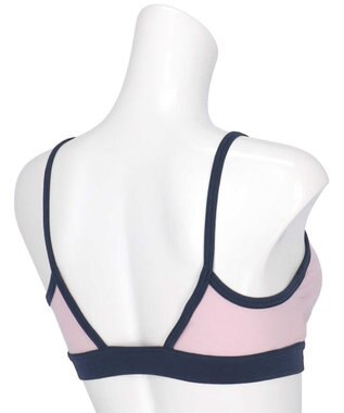 une nana cool 綿ベア天竺 カラーブロッキング ノンワイヤーブラジャー ピンク