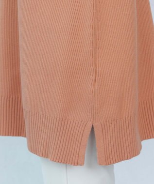 Tiaclasse 【洗える】ハーフジップニットチュニック オレンジ