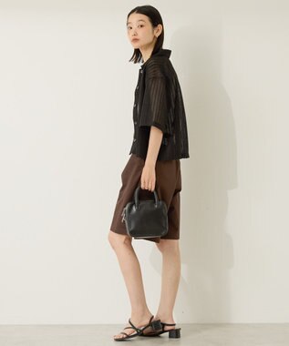 AMERICAN HOLIC ワンタックハーフパンツ Brown