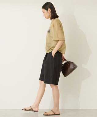 AMERICAN HOLIC ワンタックハーフパンツ Black