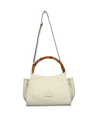 INTER-CHAUSSURES 【LORISTELLA】バンブーハンドルレザーバッグ アイボリー