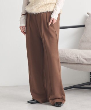 earth music&ecology センターシームタックスウェットパンツ Brown