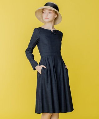 TOCCA 【洗える！】BLUE CIEL 長袖ドレス ダークネイビー系