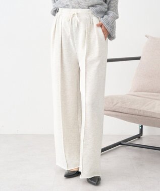 earth music&ecology センターシームタックスウェットパンツ Oatmeal