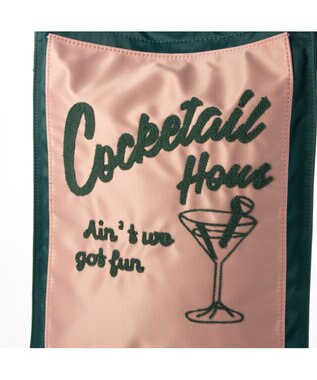 UNBILLION カシュカシュ cachecache / チェーンステッチ刺繍トートバッグ グリーン