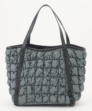 LA BAGAGERIE ポップコーンキルト2WAYトート Mサイズ ダークグレー