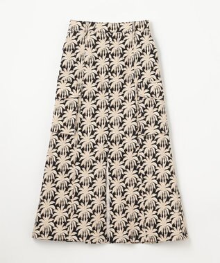 GRACE CONTINENTAL パームモチーフカーゴスカート ブラック