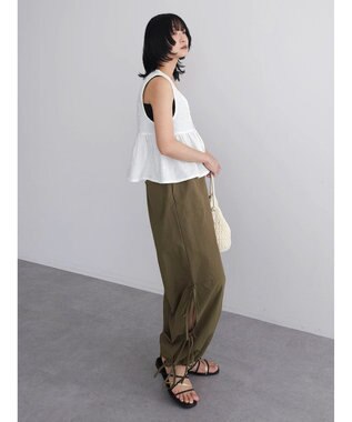 Green Parks ・Ｄｏｕｂｌｅ　Ｆｌａｇｓ　サイドリボンカーゴパンツ Khaki