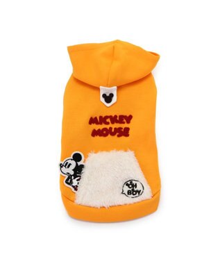 PET PARADISE ディズニー ミッキーマウス ペティヒート パーカー 《飛び出し柄 》 小型犬 オレンジ