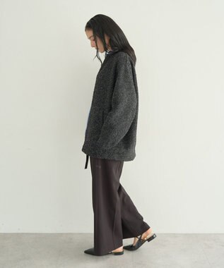 YECCA VECCA 金釦アクセントベルトワイドパンツ Dark Brown