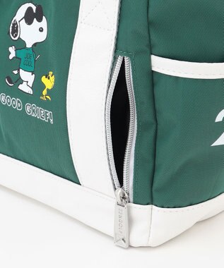 23区GOLF 【UNISEX】『PEANUTS』コラボ　保冷機能付きカートバッグ　JOE COOLのクールなイラスト グリーン系