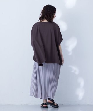 J.PRESS YORK STREET 【WOMEN】ファブリックスリーブ プルオーバー ブラウン系