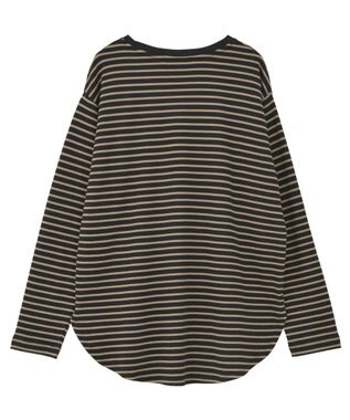 AMERICAN HOLIC アソートラウンドカットプルオーバー Border Black