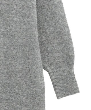 Green Parks 金釦ポロシャツニットワンピース Gray Mixture