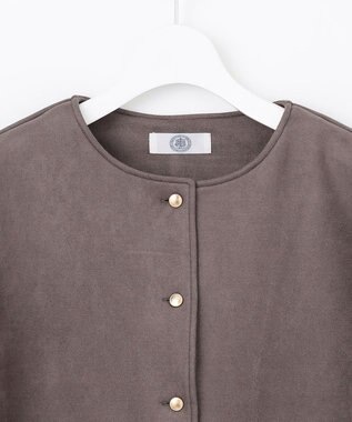 J.PRESS LADIES L 【洗える】スエードダンボール  ジャケット ブラウン系