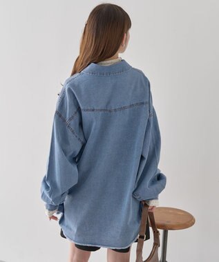 earth music&ecology 【予約】ウエスタンデニムシャツ ライトインディゴ