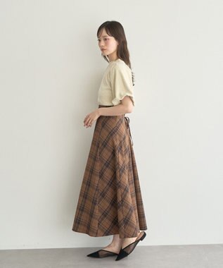 earth music&ecology ラメモールパフスリニットプルオーバー Ivory