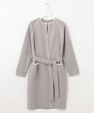 自由区 【XSサイズ～/洗える/セット着用可】ドライコットンハイゲージ ニットライトアウター ベージュ系