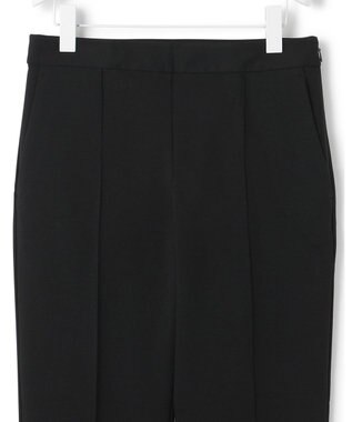 ICB 【洗える】コットンコンプレッシャー ストレートパンツ ブラック系